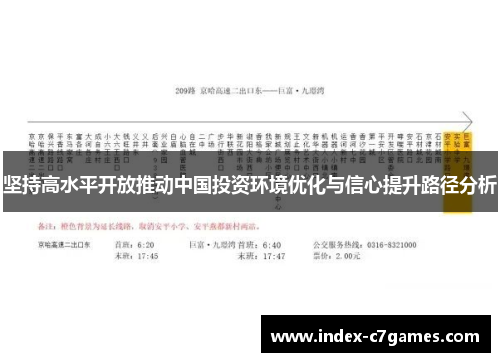 坚持高水平开放推动中国投资环境优化与信心提升路径分析